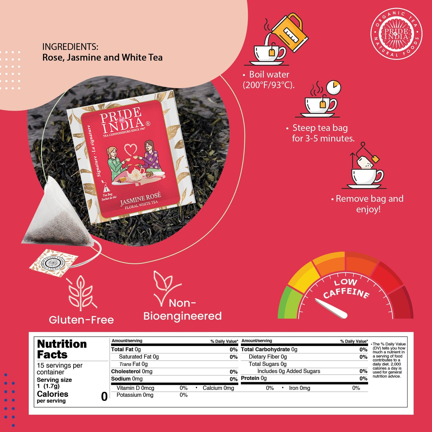 Jasmine Rose - Floral White Tea Bags